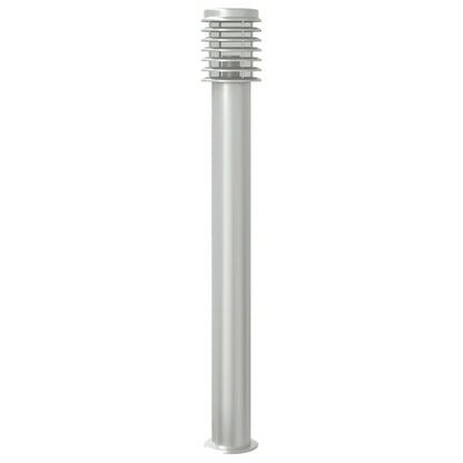 Lampade Da Terra Per Esterni 3 Pz 110Cm In Acciaio Inox Argento