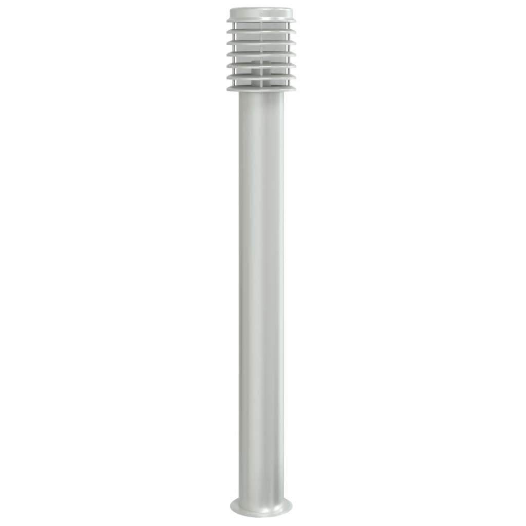 Lampade Da Terra Per Esterni 3 Pz 110Cm In Acciaio Inox Argento
