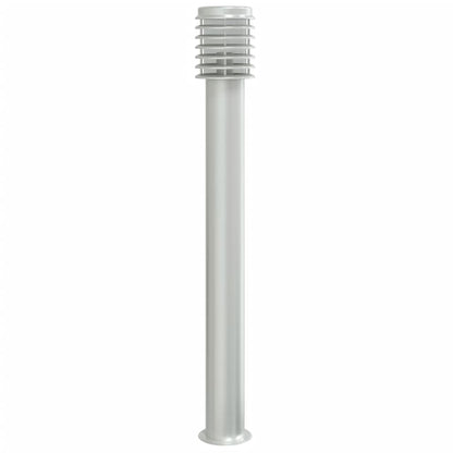 Lampade Da Terra Per Esterni 3 Pz 110Cm In Acciaio Inox Argento