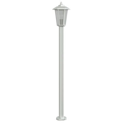 Lampade Da Terra Per Esterni 3 Pz 120Cm In Acciaio Inox Argento
