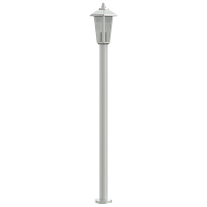 Lampade Da Terra Per Esterni 3 Pz 120Cm In Acciaio Inox Argento