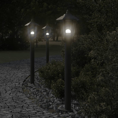 Lampada Da Terra Per Esterni Nera In Acciaio Inox Nero
