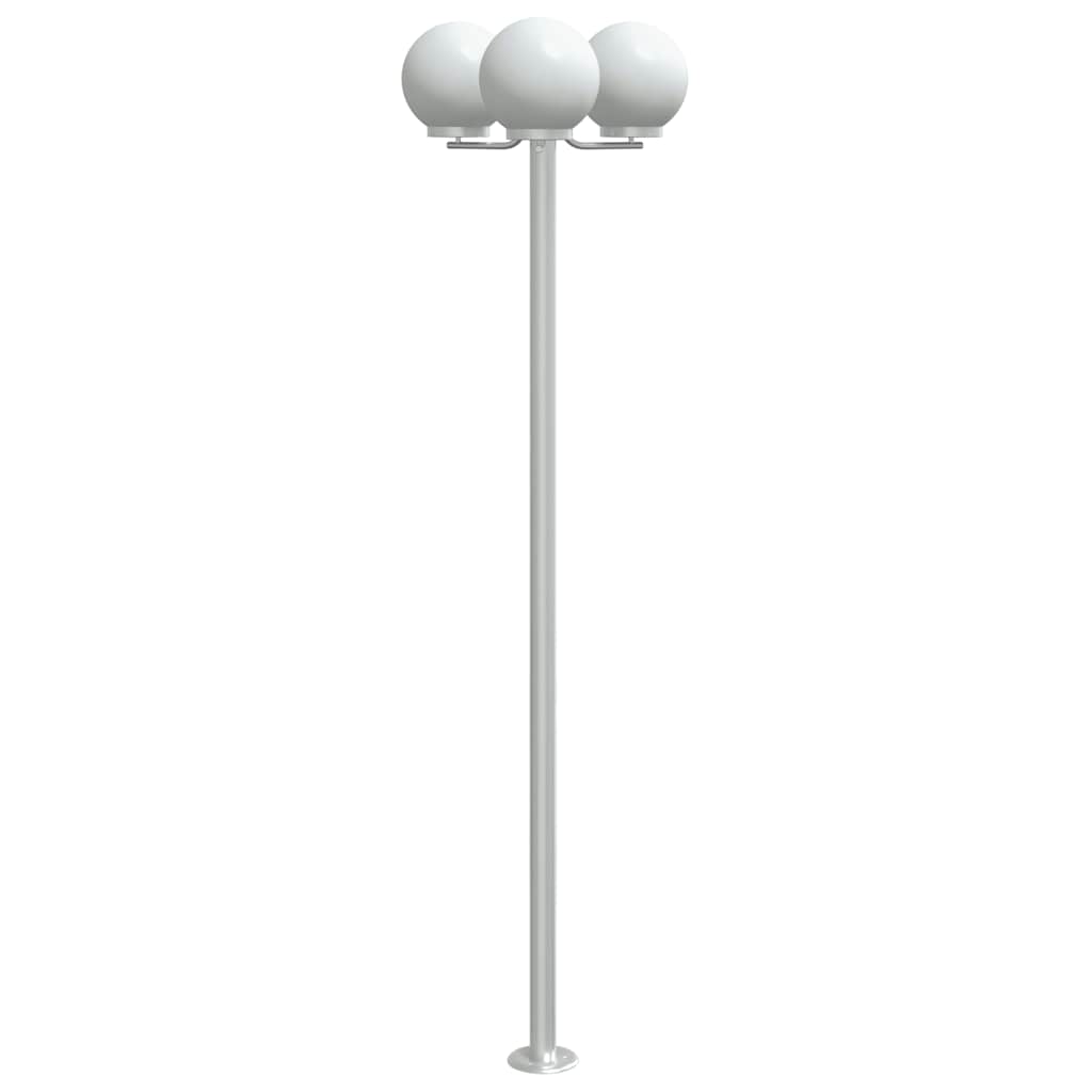Lampade Da Terra Per Esterni 2Pz Argento 215Cm In Acciaio Inox