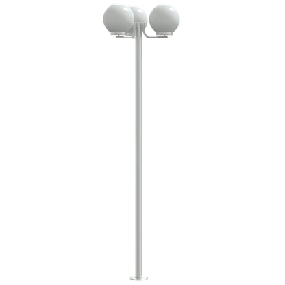 Lampade Da Terra Per Esterni 2Pz Argento 215Cm In Acciaio Inox