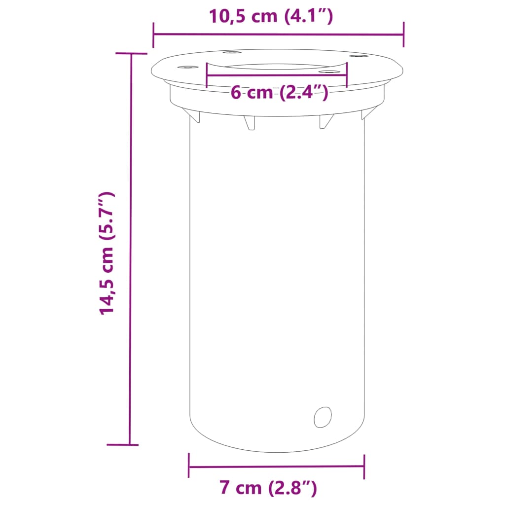 Luce Per Esterni Rotonda Nera 10,5X10,5Cm Alluminio Pressofuso