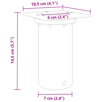 Luce Per Esterni Quadrata Nera 10,5X10,5Cm Alluminio Pressofuso