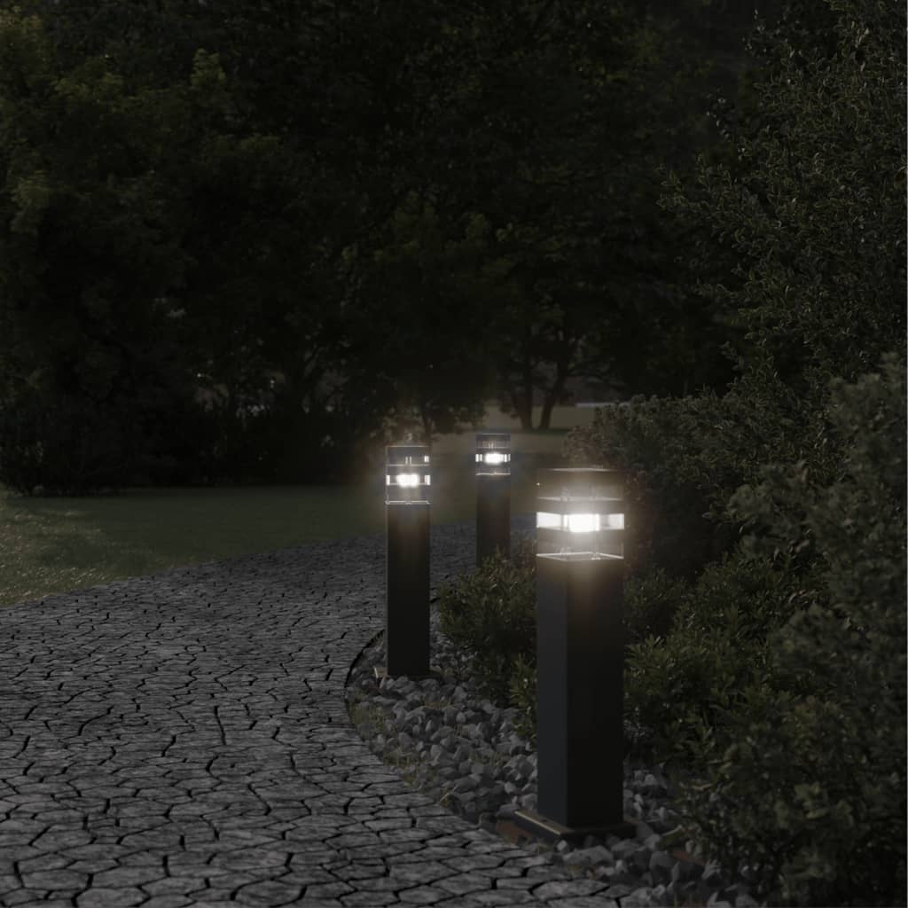 Lampada Da Terra Per Esterni Nera In Alluminio 50 Cm