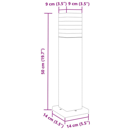Lampada Da Terra Per Esterni Nera In Alluminio 50 Cm