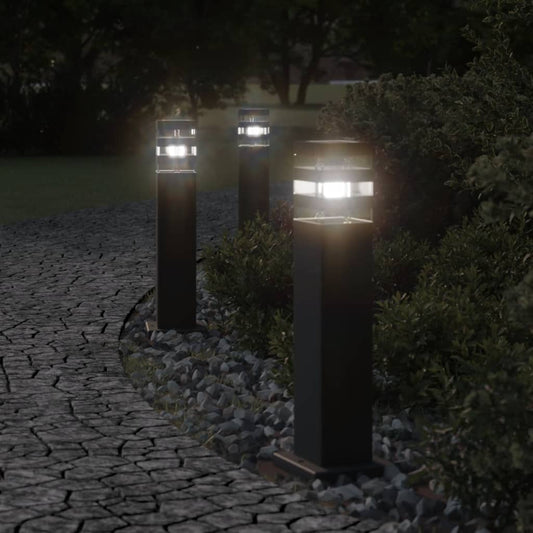 Lampada Da Terra Per Esterni Nera In Alluminio 50 Cm