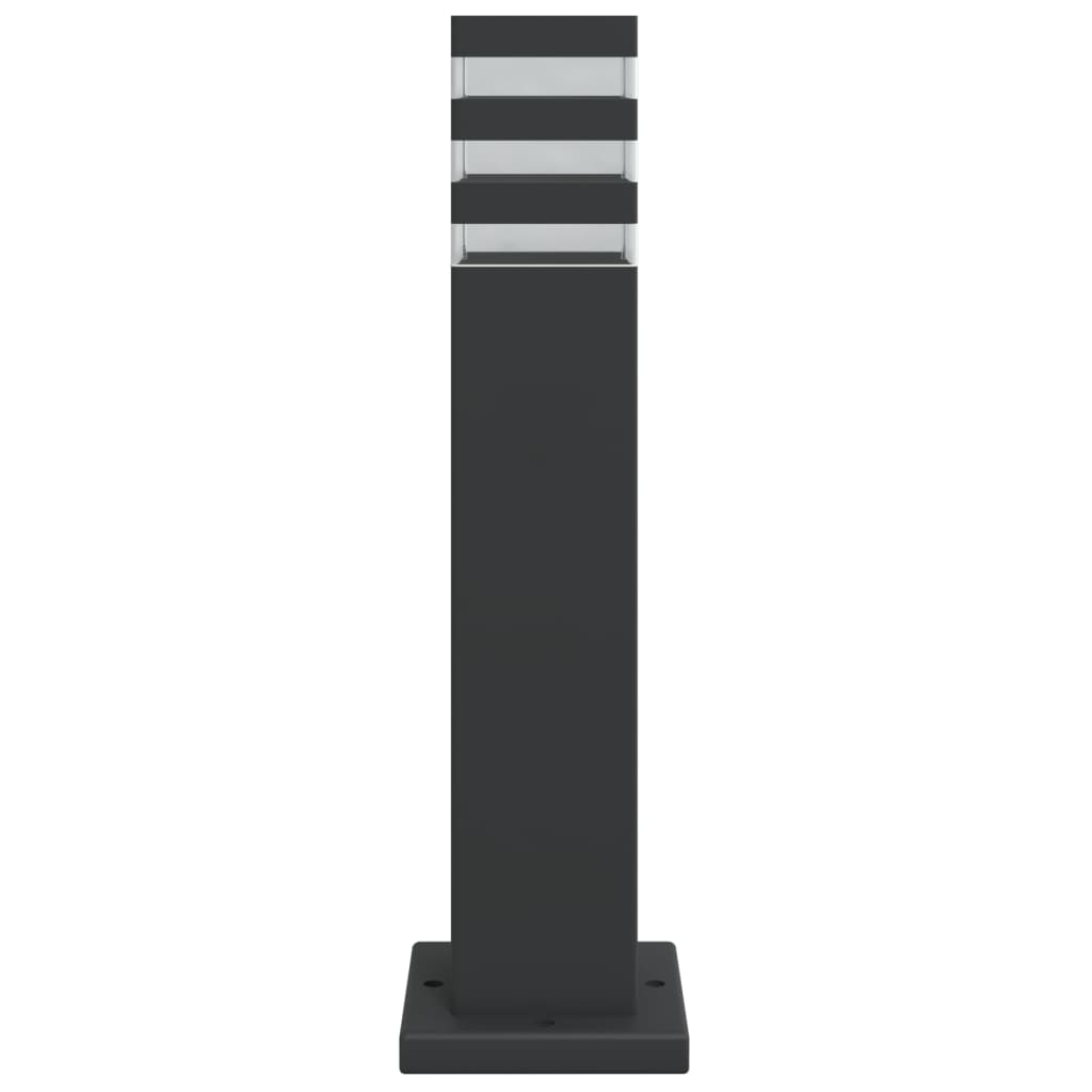 Lampade Da Terra Per Esterni Nera In Alluminio Argento 50 Cm