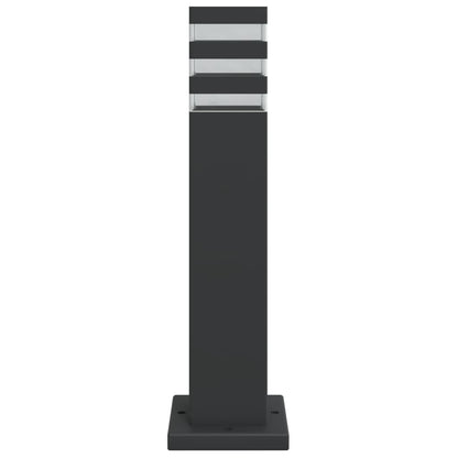 Lampade Da Terra Per Esterni Nera In Alluminio Argento 50 Cm