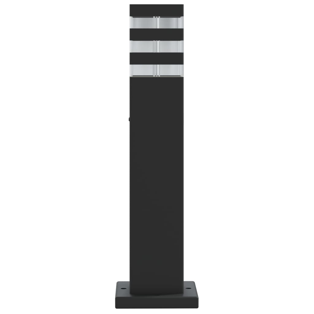 Lampade Da Terra Per Esterni Nera In Alluminio Argento 50 Cm