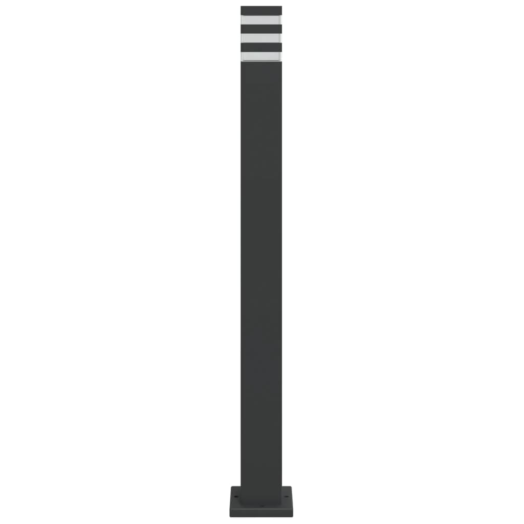 Lampade Da Terra Per Esterni 3Pz Nere In Alluminio 110 Cm