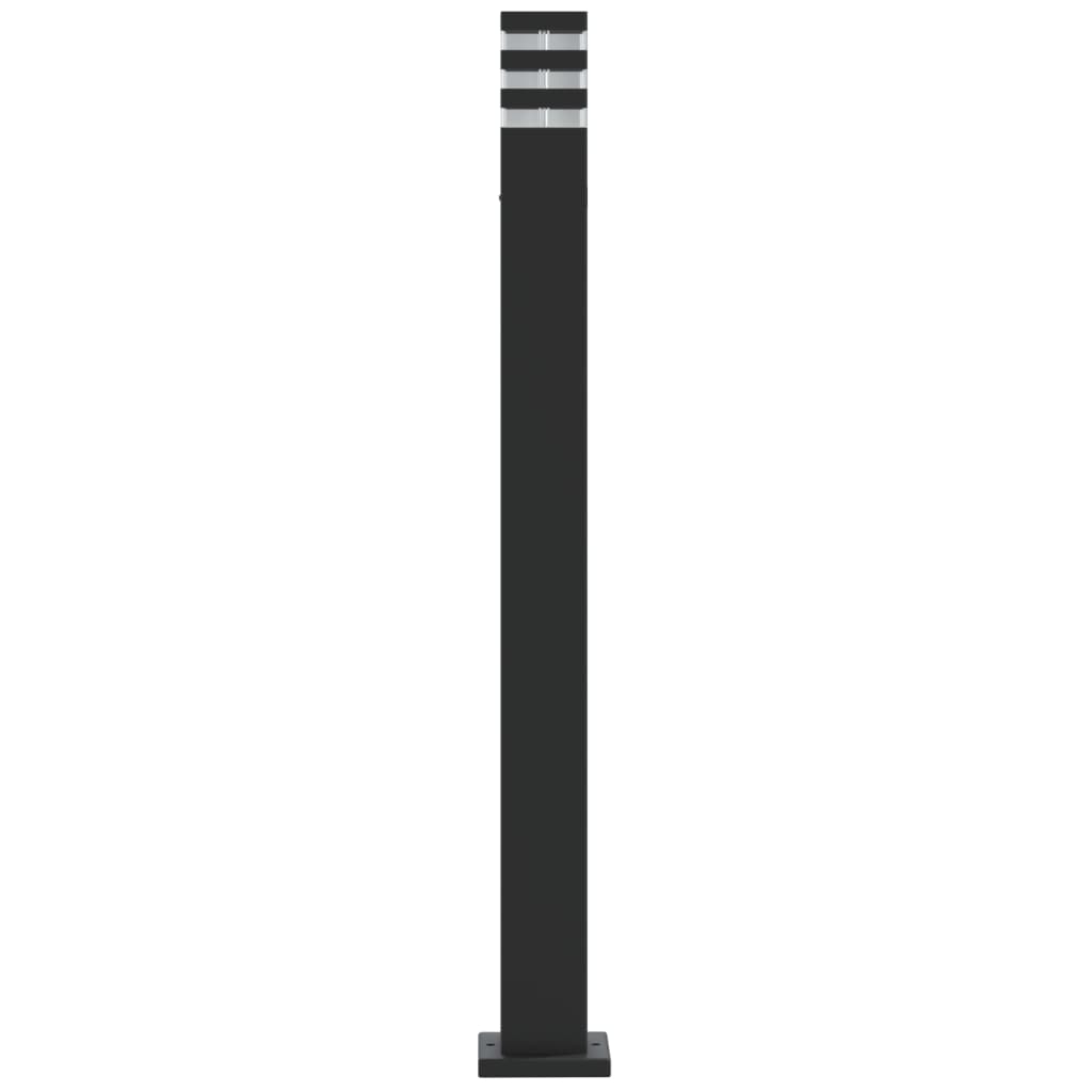 Lampade Da Terra Per Esterni 3Pz Nere In Alluminio 110 Cm