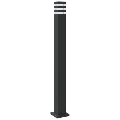 Lampade Da Terra Per Esterni 3Pz Nere In Alluminio 110 Cm