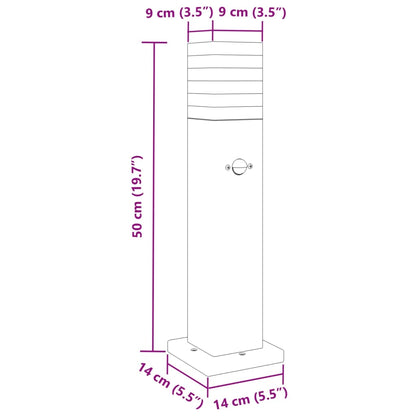 Lampada Da Terra Per Esterni Nera 50Cm In Alluminio 50 Cm