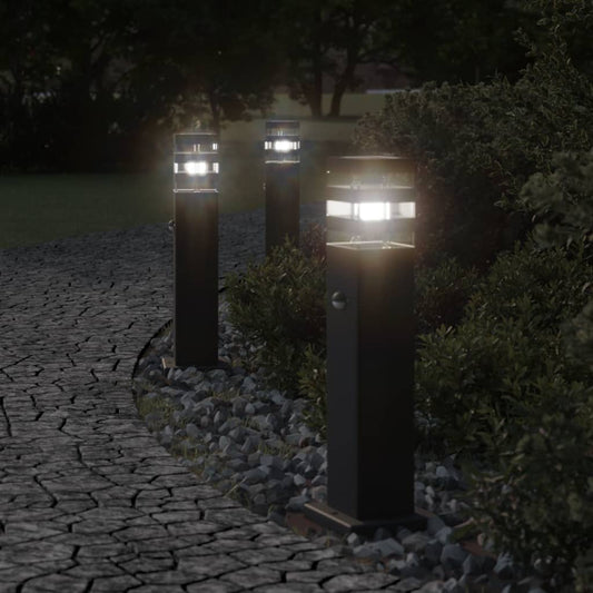 Lampada Da Terra Per Esterni Nera 50Cm In Alluminio 50 Cm