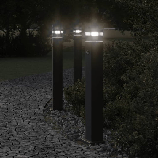 Lampada Da Terra Per Esterni Nera 80Cm In Alluminio 80 Cm