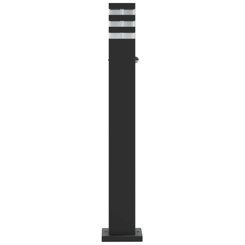 Lampade Terra Per Esterni Con Sensori 3Pz Nere 80Cm Alluminio 80 Cm