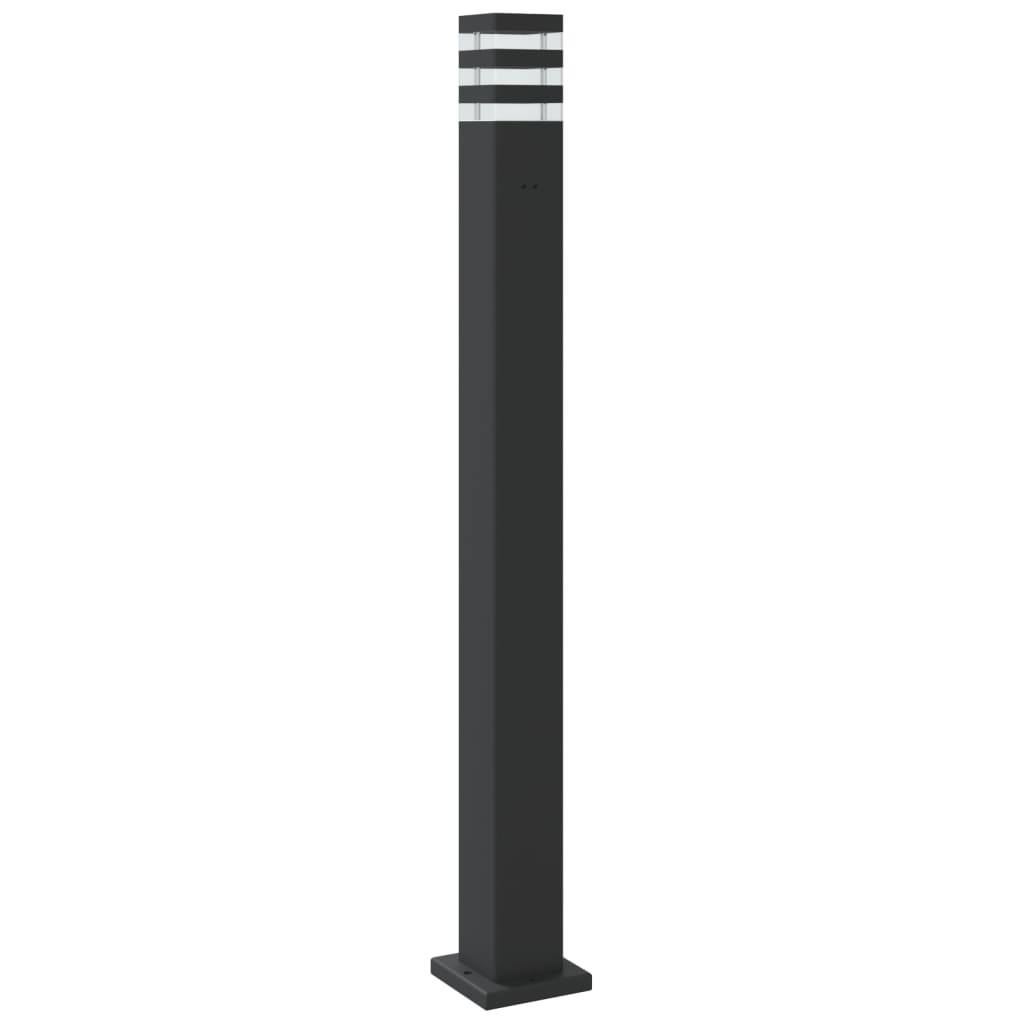 Lampada Da Terra Per Esterni Nera 110Cm Alluminio 110 Cm
