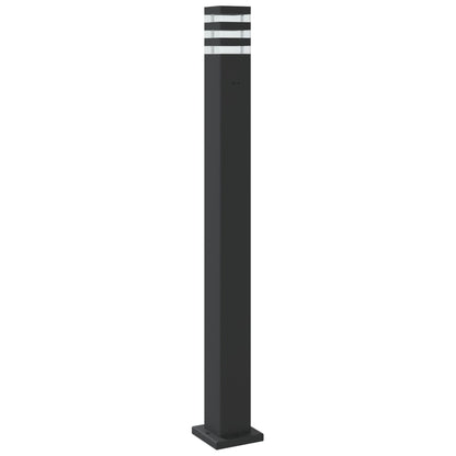 Lampada Da Terra Per Esterni Nera 110Cm Alluminio 110 Cm