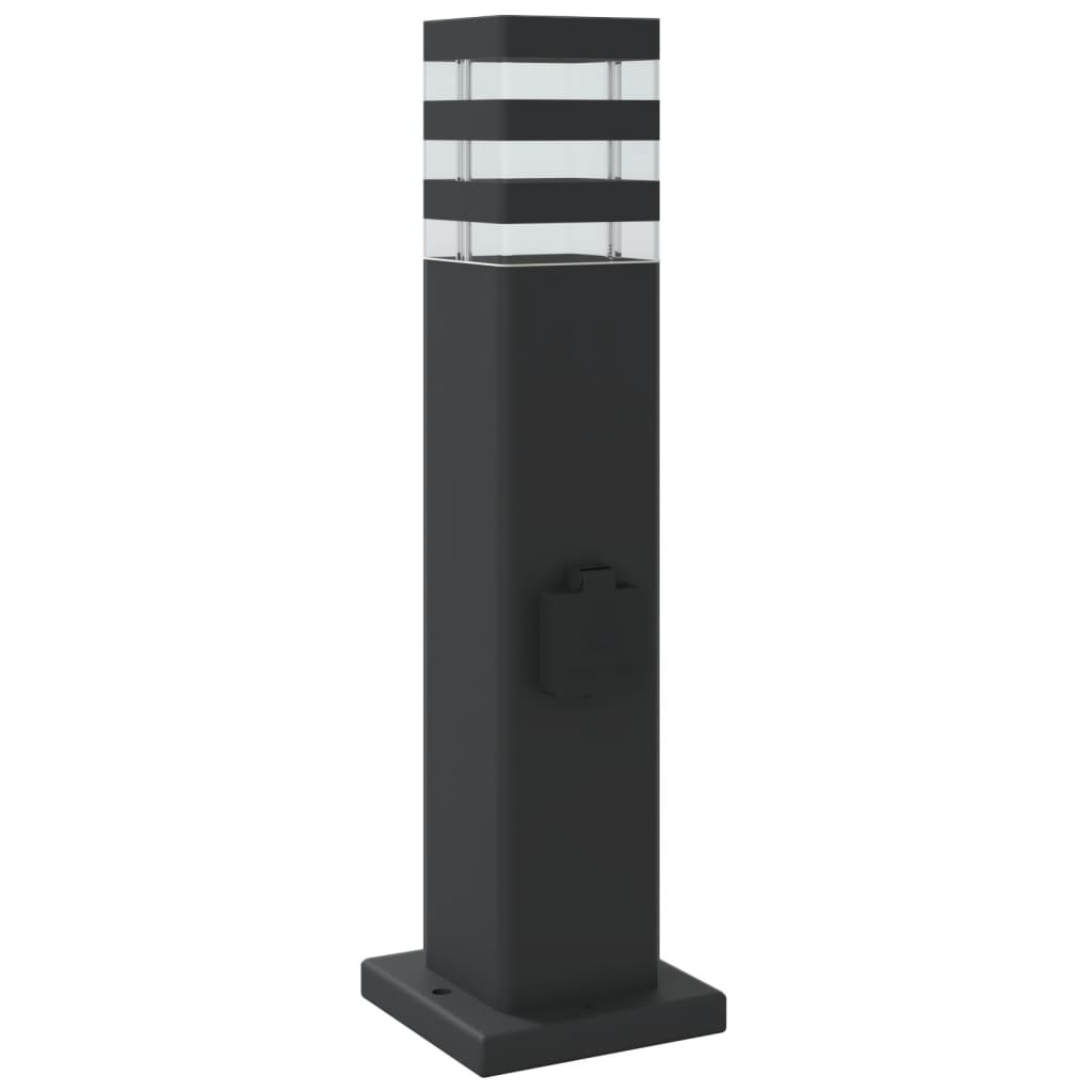 Lampada Da Terra Per Esterni Nera Alluminio 50 Cm