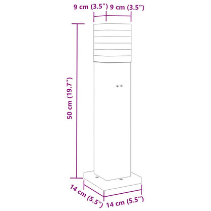 Lampada Da Terra Per Esterni Nera Alluminio 50 Cm