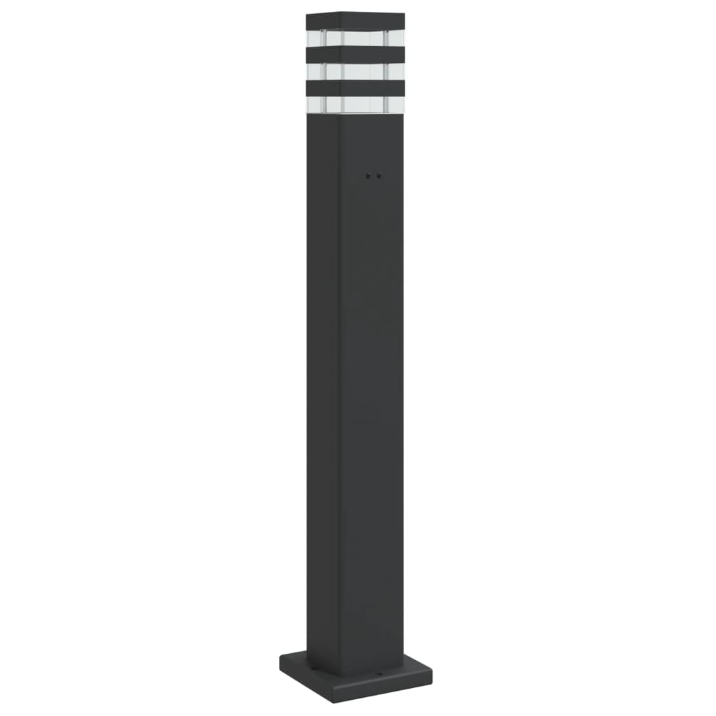 Lampada Da Terra Per Esterni Nera Alluminio 80 Cm