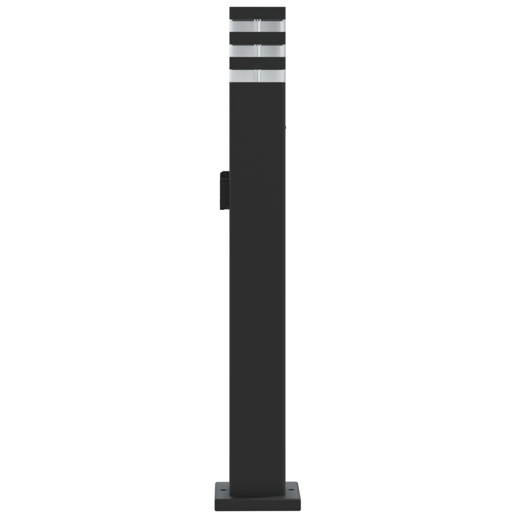 Lampade Da Terra Per Esterni 3Pz Nere Alluminio 80 Cm