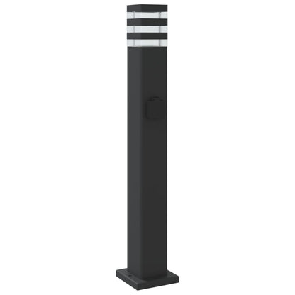 Lampade Da Terra Per Esterni 3Pz Nere Alluminio 80 Cm