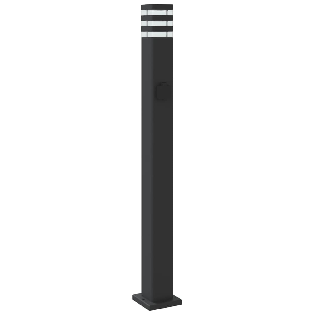 Lampada Da Terra Per Esterni Nera Alluminio 110 Cm