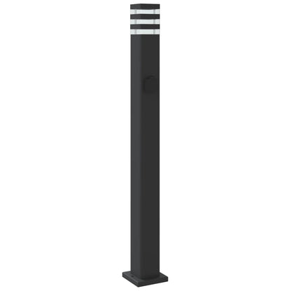 Lampada Da Terra Per Esterni Nera Alluminio 110 Cm