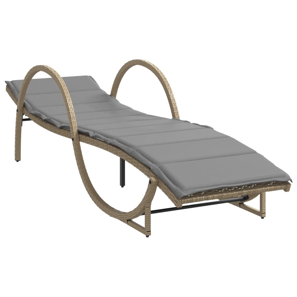 Lettini Prendisole 2 Pz Con Cuscini Beige In Polyrattan