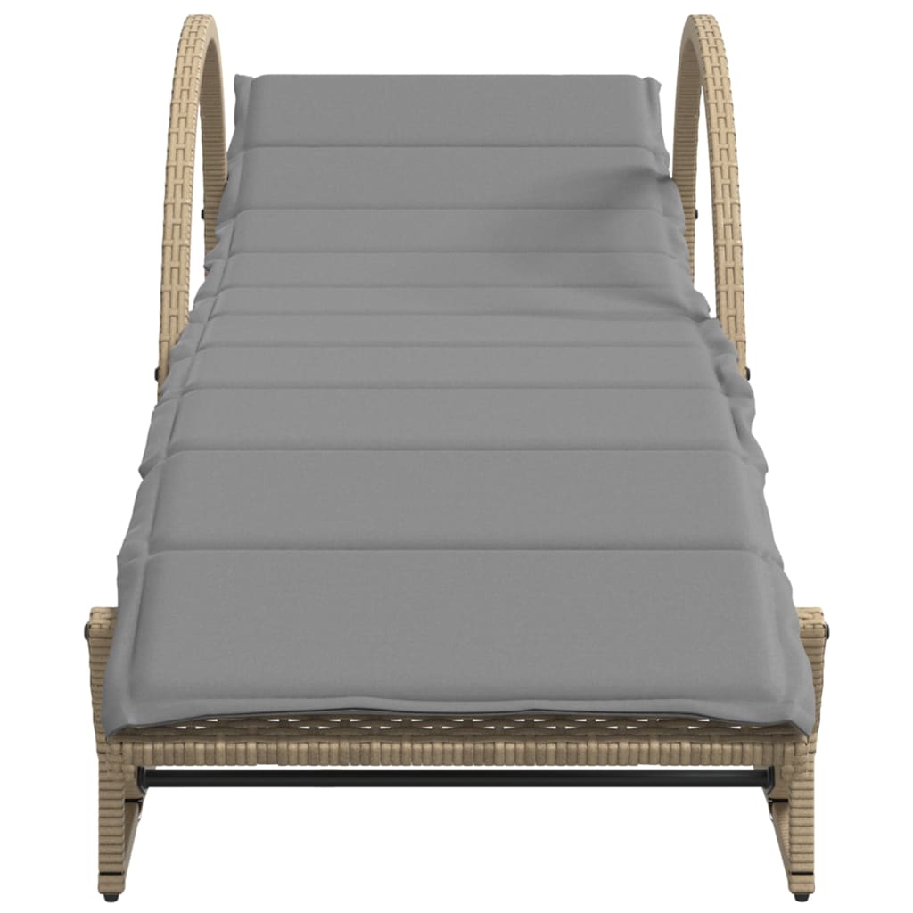 Lettini Prendisole 2 Pz Con Cuscini Beige In Polyrattan