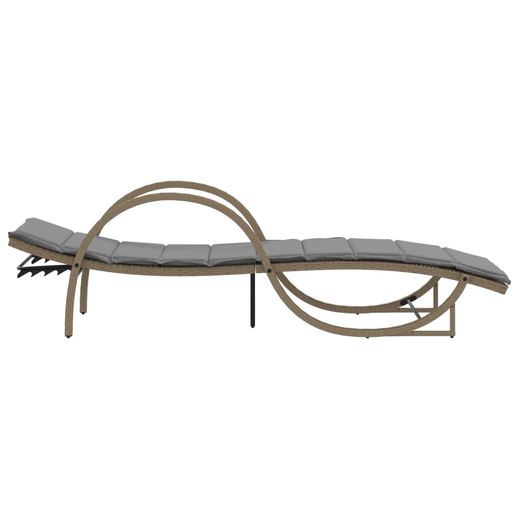Lettini Prendisole 2 Pz Con Cuscini Beige In Polyrattan