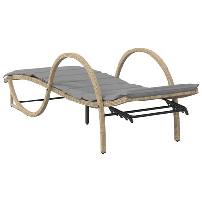 Lettini Prendisole 2 Pz Con Cuscini Beige In Polyrattan