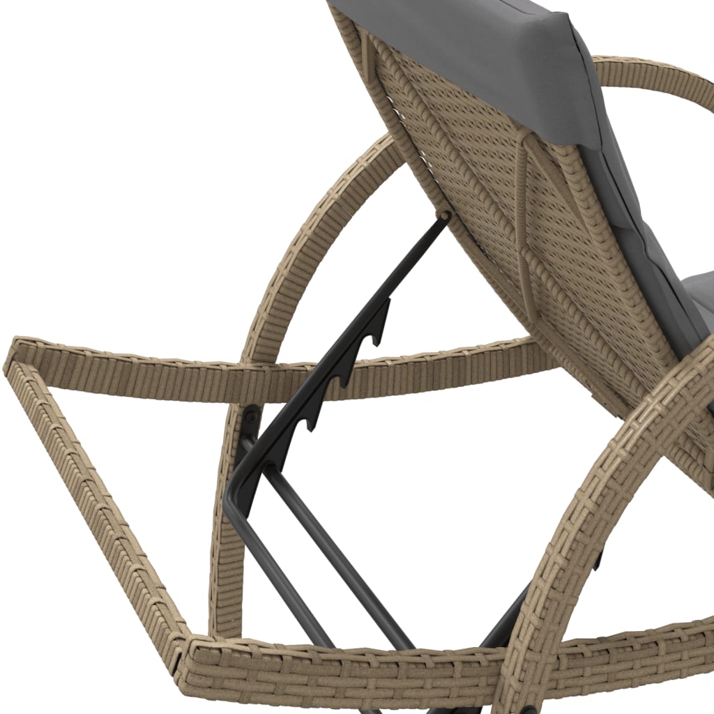 Lettini Prendisole 2 Pz Con Cuscini Beige In Polyrattan