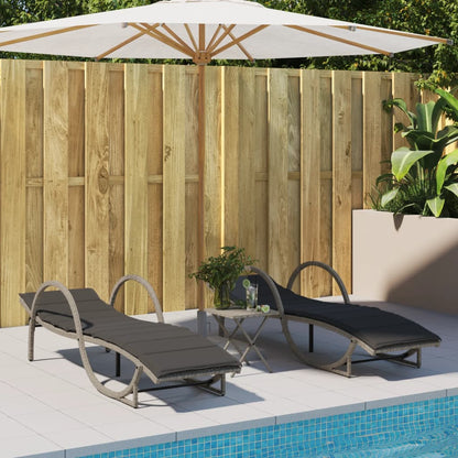 Lettini Prendisole 2 Pz Con Cuscini Beige In Polyrattan