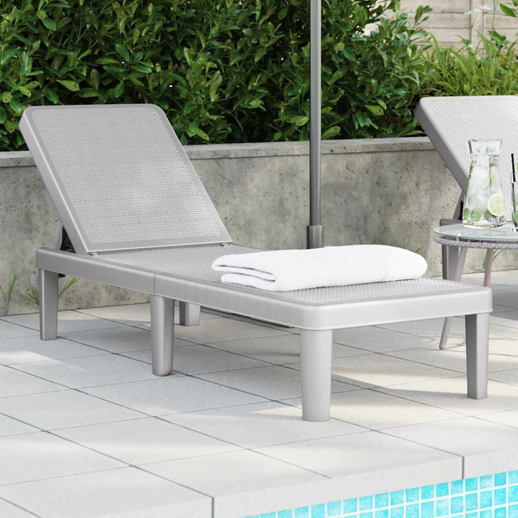Lettino Prendisole 4 Altezze Regolabili Nero 155,5X57X28 Cm Ipp