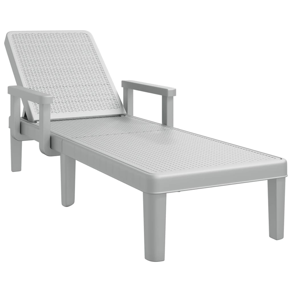 Lettino Prendisole 4 Altezze Regolabili Nero 155,5X57X28 Cm Ipp