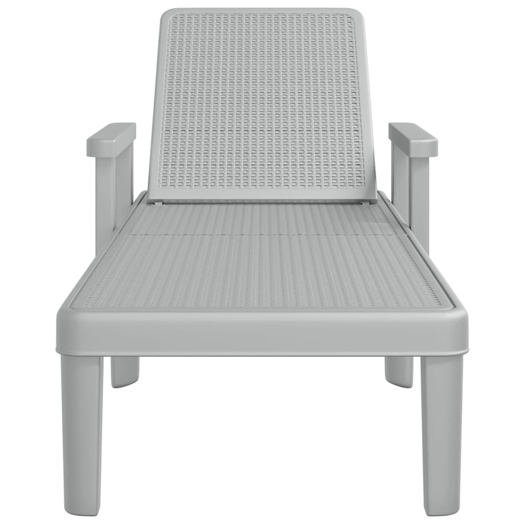 Lettino Prendisole 4 Altezze Regolabili Nero 155,5X57X28 Cm Ipp