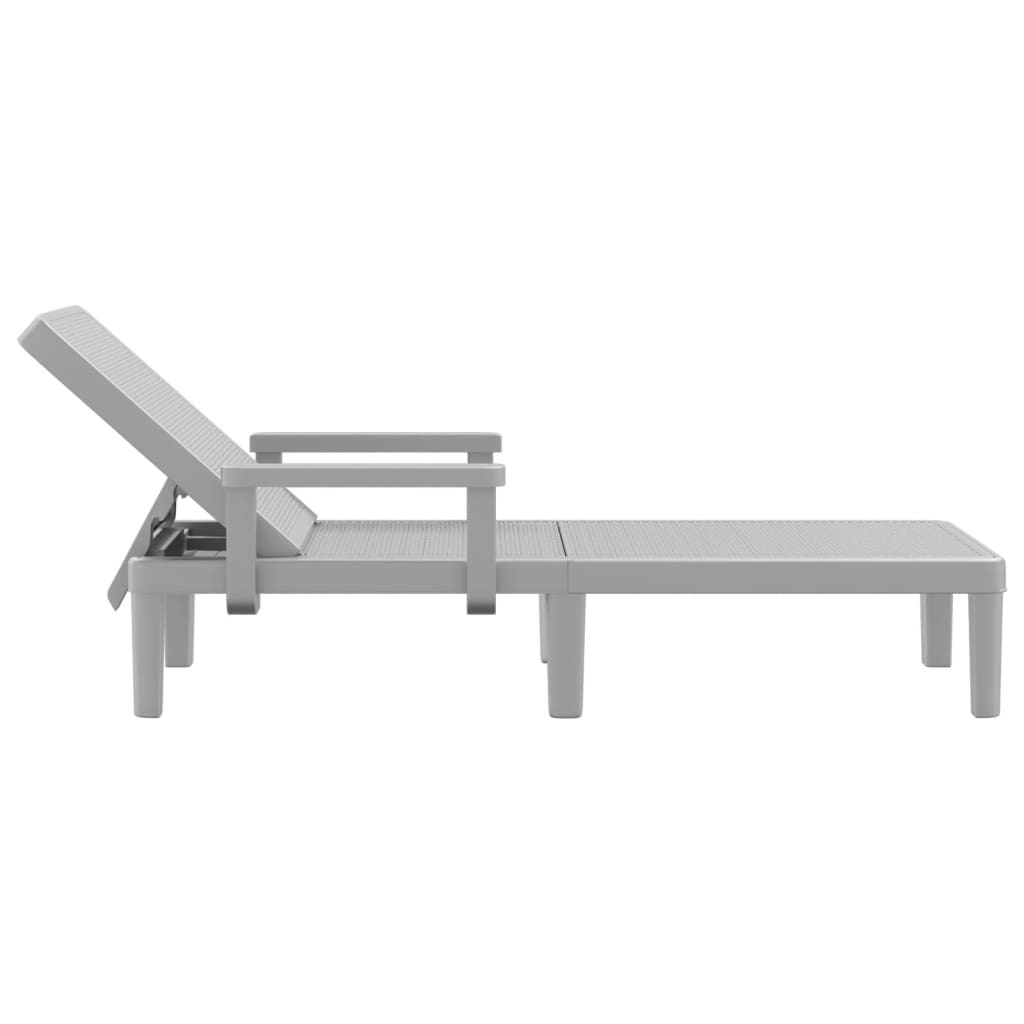 Lettino Prendisole 4 Altezze Regolabili Nero 155,5X57X28 Cm Ipp