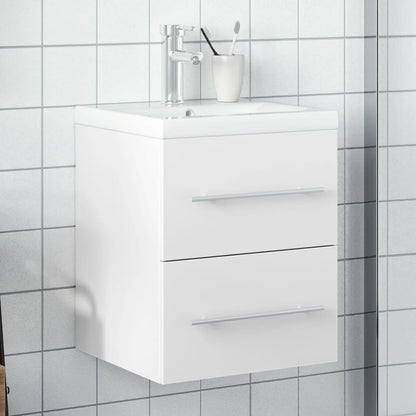Mobile Con Lavabo Integrato In Legno Multistrato Bianco