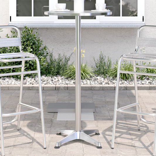Tavolo Da Bar Per Esterni Regolabile Ø59,5X70/114,5Cm Alluminio
