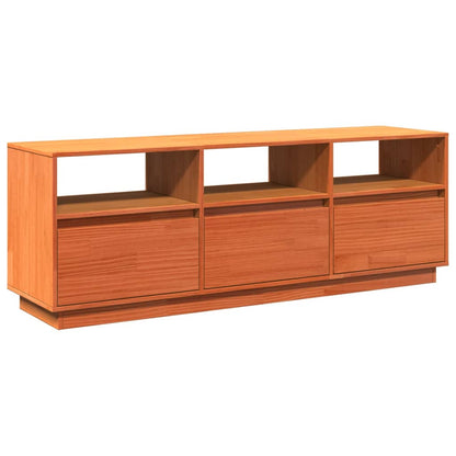 Mobile Tv Marrone Cera 140X37X50 Cm Legno Massello Di Pino