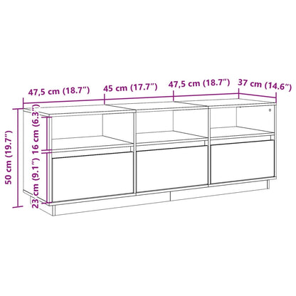 Mobile Tv Marrone Cera 140X37X50 Cm Legno Massello Di Pino