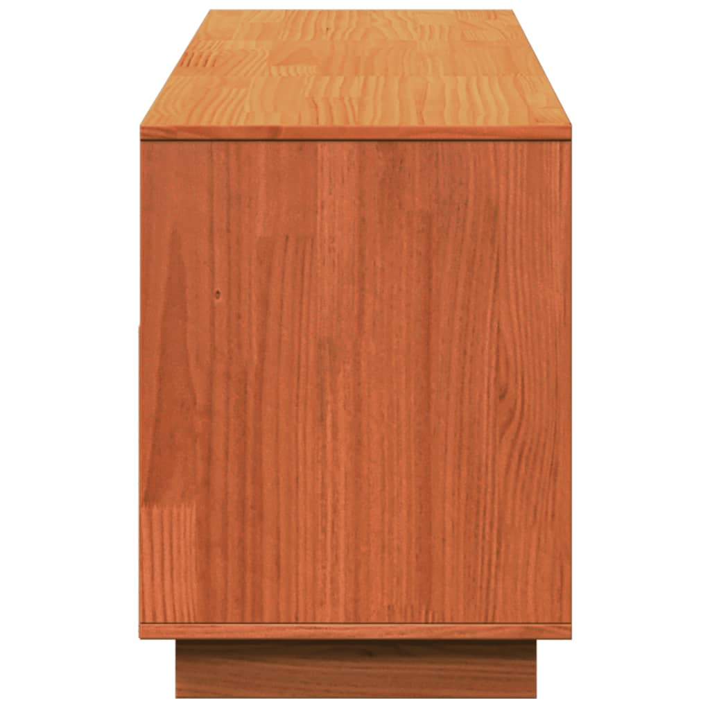 Mobile Tv Marrone Cera 140X37X50 Cm Legno Massello Di Pino
