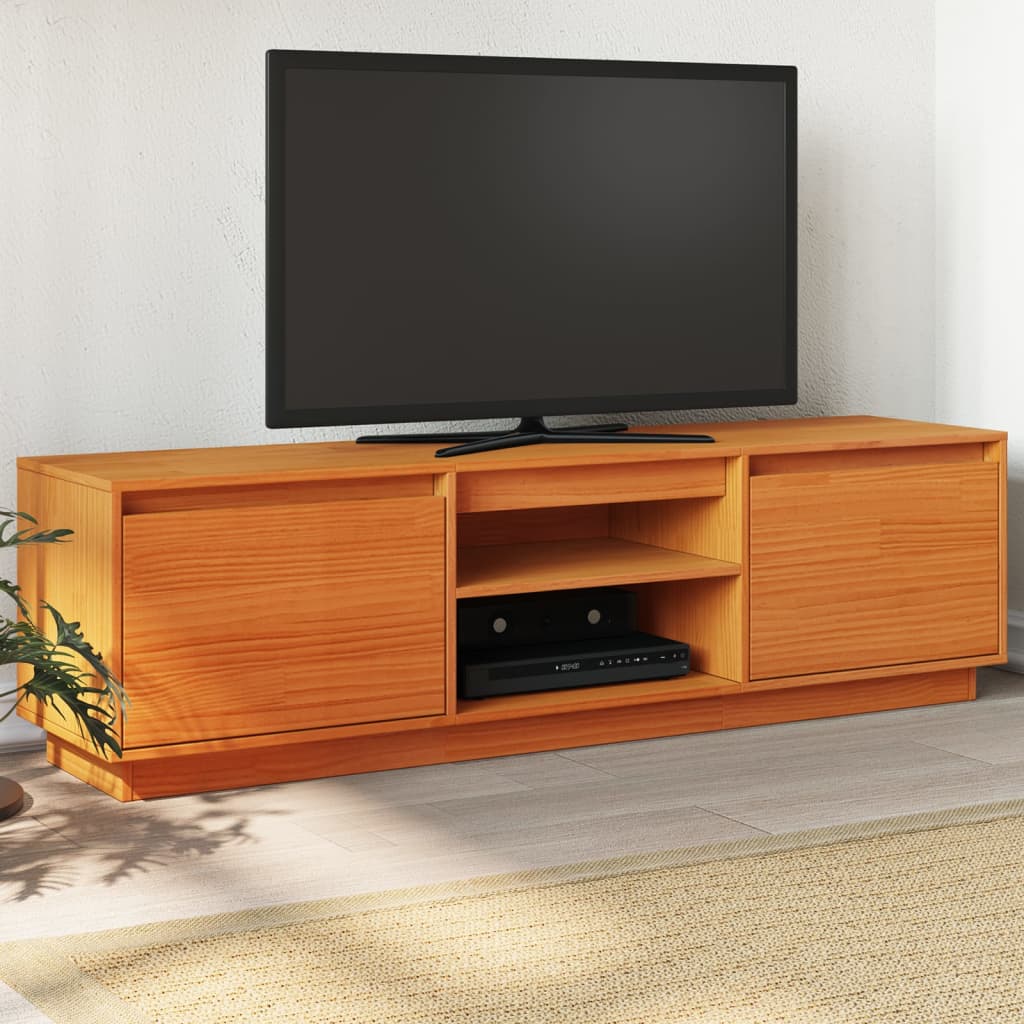 Mobile Porta Tv 140X35X40 Cm In Legno Massello Di Pino