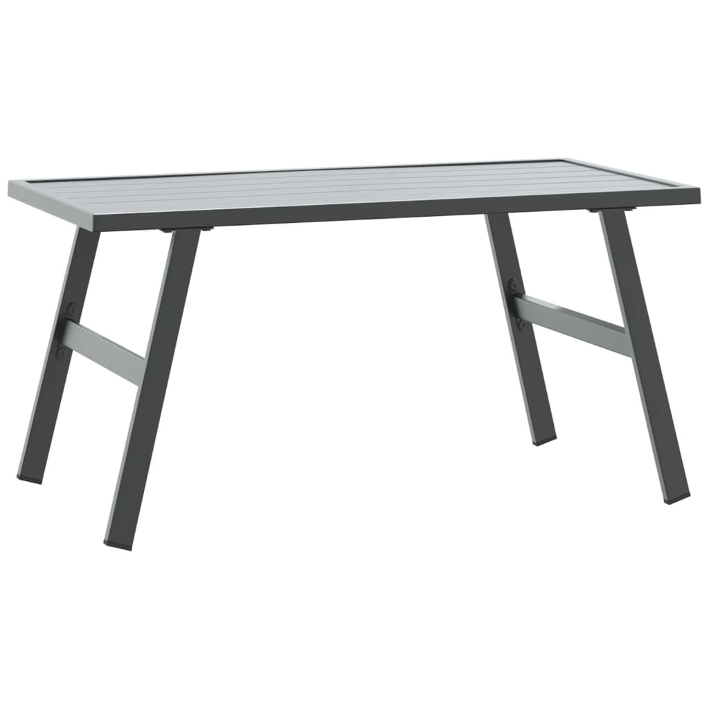 Tavolino Da Giardino Nero 90X45X35Cm Acciaio Verniciato Polvere