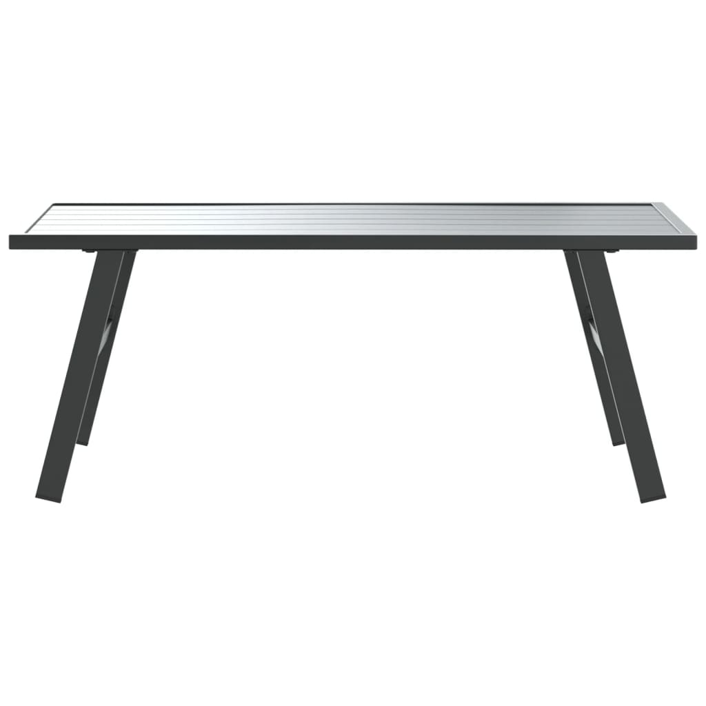 Tavolino Da Giardino Nero 90X45X35Cm Acciaio Verniciato Polvere